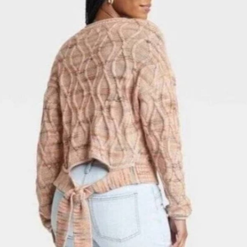 Universal Thread Cable Knit Marbled Space Dye Tie… - image 2